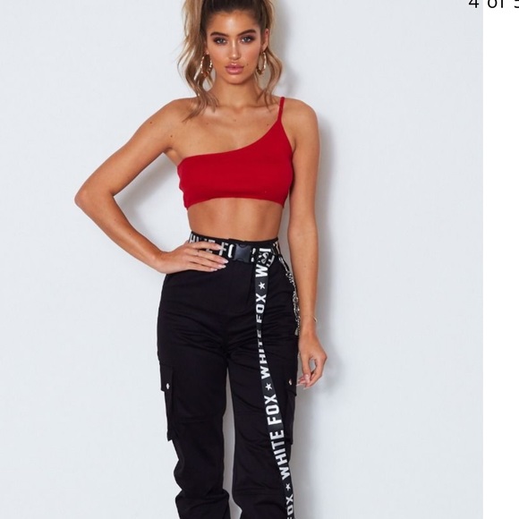 One Shoulder Crop Top by WHITE FOX - Picture 1 of 6